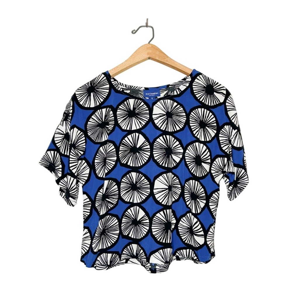 Marimekko for Target Printed Cropped Top Blue XS